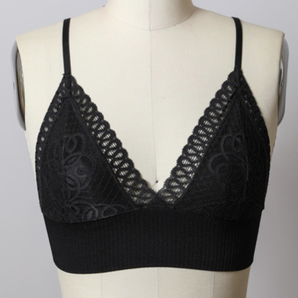 Clari Black Lace Bralette